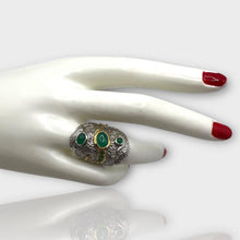 Green Onyx Silver Ring