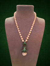 Baroque Pearl Green Panther Pendant Necklace