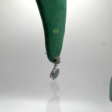 Green Tourmaline Silver Drop Earrings