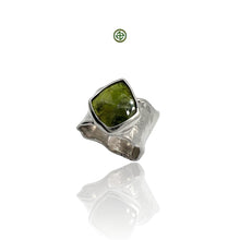 Green Tourmaline Sterling Silver Ring