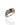 Multi gemstone statement ring in rhodium plated 925 sterling silver featuring ruby, blue topaz, moonstone and amethyst. Tarnish-resistant, handmade artisan ring for everyday wear. Available in US size 8 (UK Q) with resizing options.