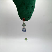 Hessonite Green Tourmaline Kyanite Drop Earrings