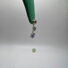 Hessonite Green Tourmaline Kyanite Drop Earrings