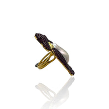 Large Baroque Pearl Rose Ring