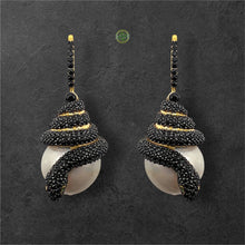 Large Baroque Pearl Serpent Earrings