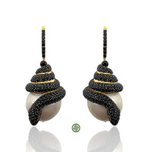 Large Baroque Pearl Serpent Earrings