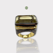 Lemon Quartz Statement Ring