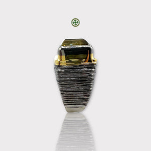Lemon Quartz Statement Ring