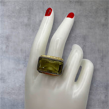Lemon Quartz Statement Ring