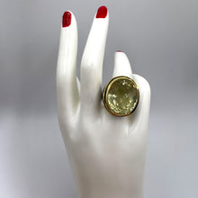 Lemon Quartz Statement Ring