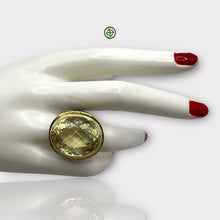 Lemon Quartz Statement Ring