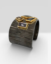 black-rhodium-seven-gemstone-cuff-bracelet