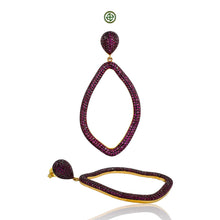 Mathew Ruby Pink CZ Dangle Earrings