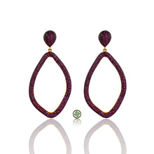 Mathew Ruby Pink CZ Dangle Earrings