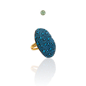 Mathew Turquoise Pave Ring