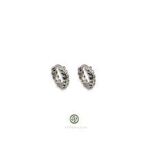 Mini Leaf Hoop Earrings