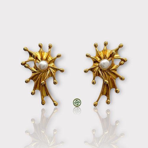 Mini Pearl Starfish Earrings