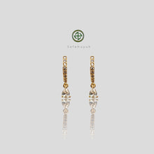 Mini White Zirconia Earrings