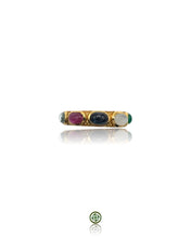 Multi-Gemstone Gold Vermeil Eternity Ring