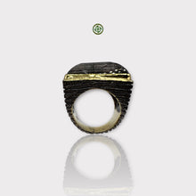 Natural Black Rutile Quartz Ring