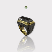 Natural Black Rutile Quartz Ring