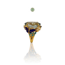Natural Green Amethyst Oval Ring