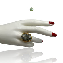 Natural Green Amethyst Oval Ring
