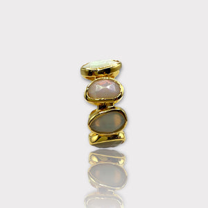 Natural Opal Eternity Ring