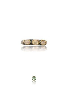 Opal Blue Enamel Eternity Ring