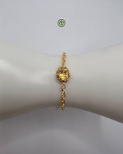 Orange Citrine Charm Bracelet