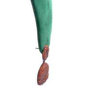 Orange Pavé Drop Earrings