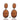 Orange Pavé Drop Earrings