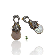 Panther Baroque Pearl Earrings