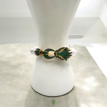 Panther Baroque Pearl Green Zirconia Bracelet