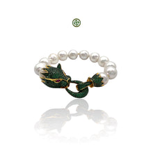 Panther Baroque Pearl Green Zirconia Bracelet