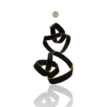 Pave Black Onyx Statement Geometric Earrings