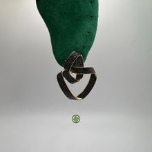 Pave Black Onyx Statement Geometric Earrings