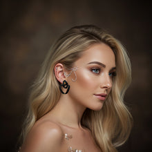 Pave Black Onyx Statement Geometric Earrings