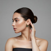 Pave Blue Serpent Earrings