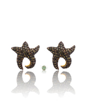 Peridot Green Starfish Earrings