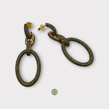 Peridot Paved Dangle Earrings