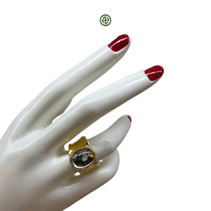 Prasiolite Gold Vermeil Ring