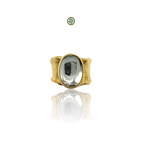 Prasiolite Gold Vermeil Ring