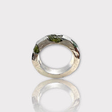 Raw Three Peridot Stone Borz Ring
