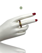 Red Enamel Multi-Gemstone Eternity Ring