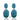 Rose Gold Turquoise Pavé Drop Earrings