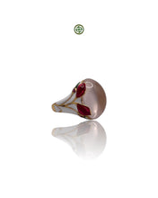 Rose Quartz Enamel Statement Ring