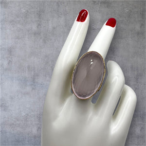 Rose Quartz Statement Ring