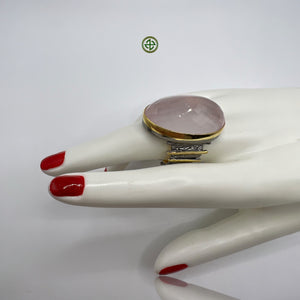 Rose Quartz Statement Ring