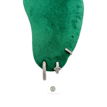 Round Huggie Pave Earrings